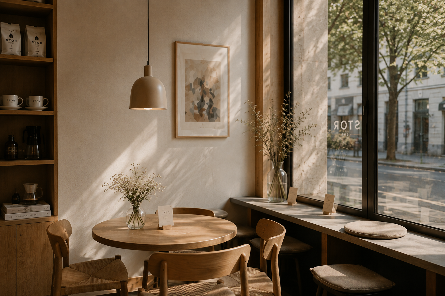 Salon STOR Café przy oknie
